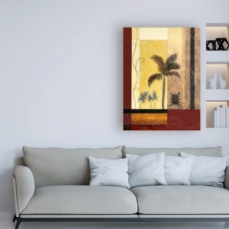 Trademark Fine Art Pablo Esteban 'Palm Trees With Rectangles' Canvas Art, 18x24 ALI46182-C1824GG